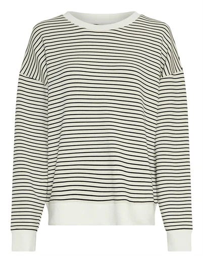 Msch Copenhagen - MSCHIma Q Sweatshirt - Oatmeal/ Black